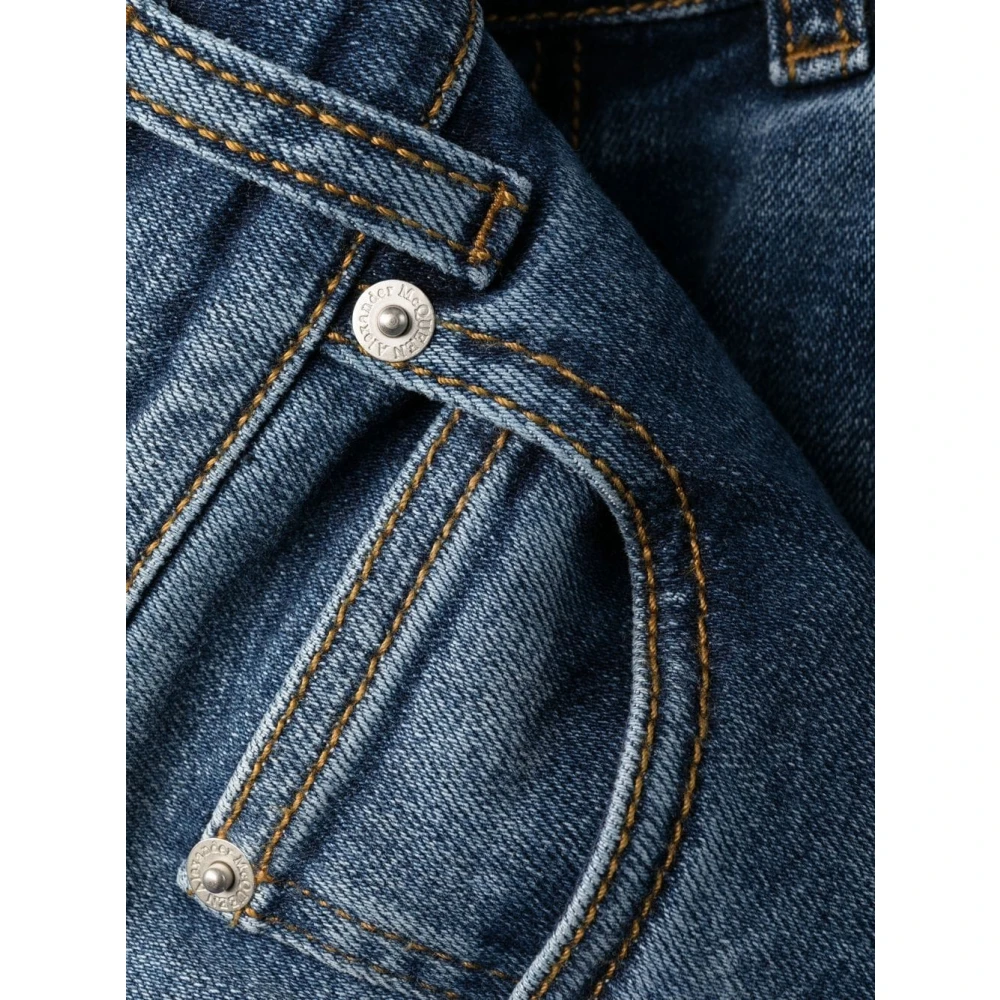 alexander mcqueen Blauwe Distressed Flared Jeans Blue Dames