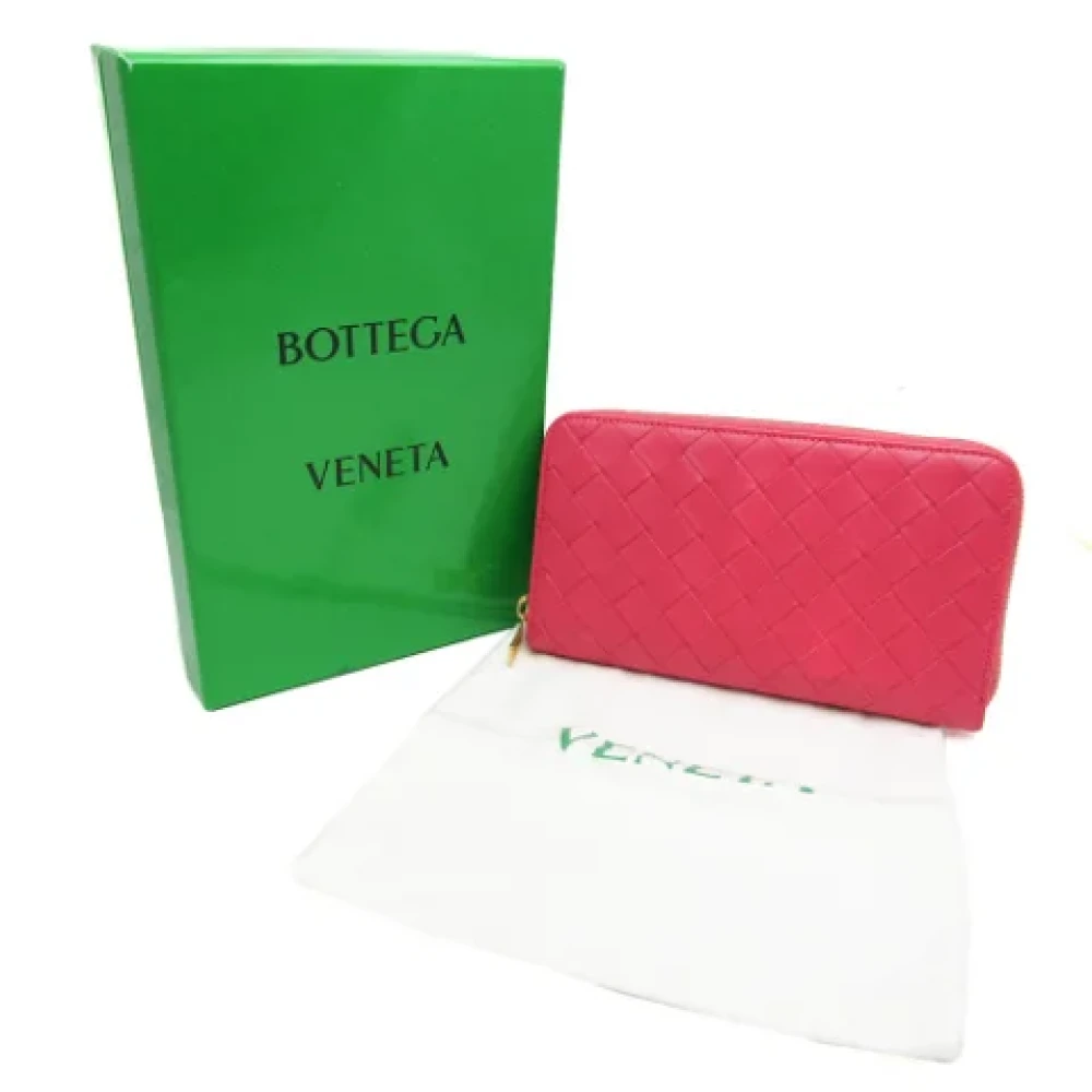 Bottega Veneta Vintage Pre-owned Leather wallets Pink Dames