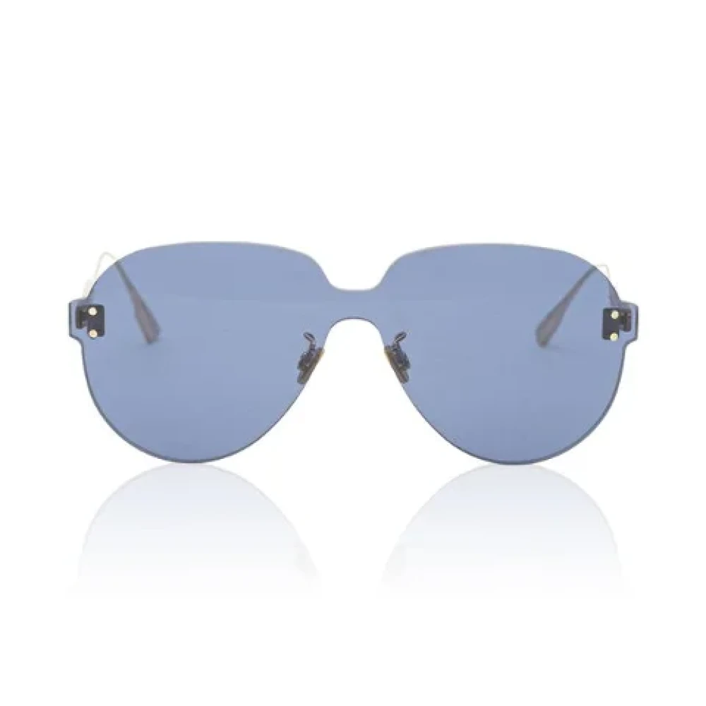 Dior Vintage Pre-owned Metal sunglasses Blue Dames