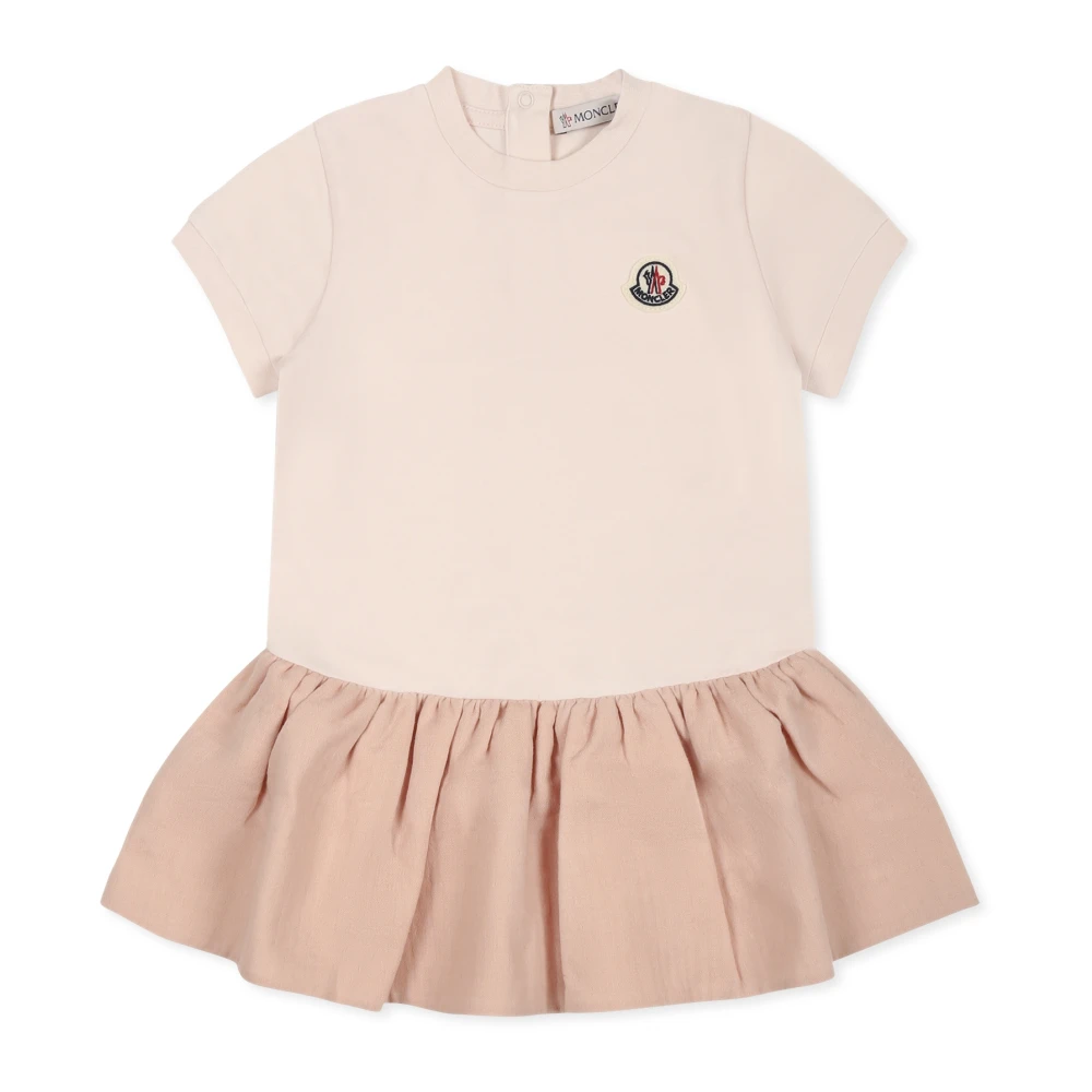 Moncler Girls Pink Dresses, 18 M, Short-Sleeved Casual Dress