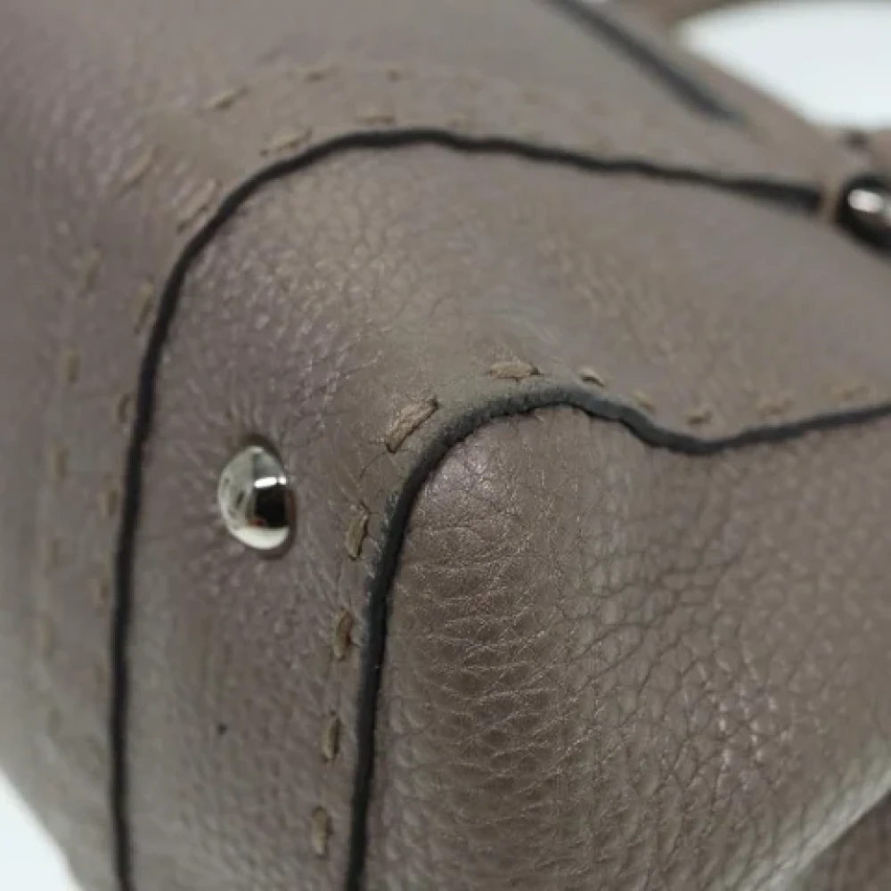 Fendi Vintage Pre-owned Leather fendi-bags Gray Dames