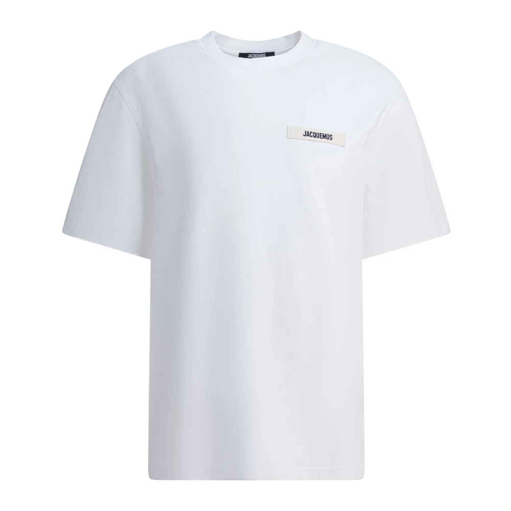 Jacquemus White T-Shirts, Male, 2XL, Gros Grain T-Shirt