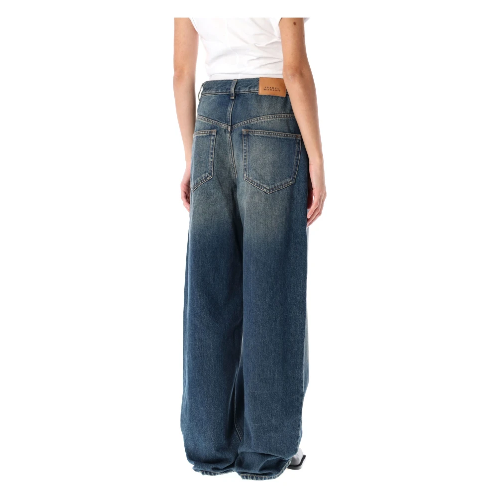 Isabel Marant Étoile Vervaagde Blauwe Denim Broek Blue Dames