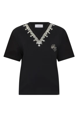 Man Fit V-Neck T-Shirt Crystals