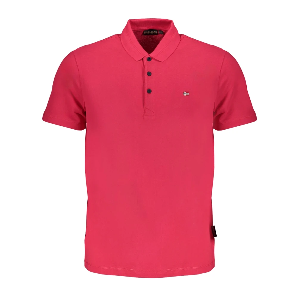 Napapijri Korte Mouw Polo Shirt Roze Mannen Pink Heren