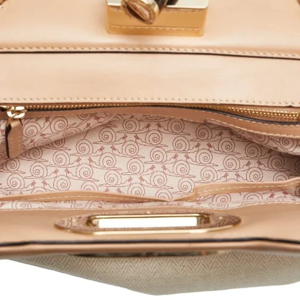 Bvlgari Vintage Pre-owned Canvas handbags Beige Dames