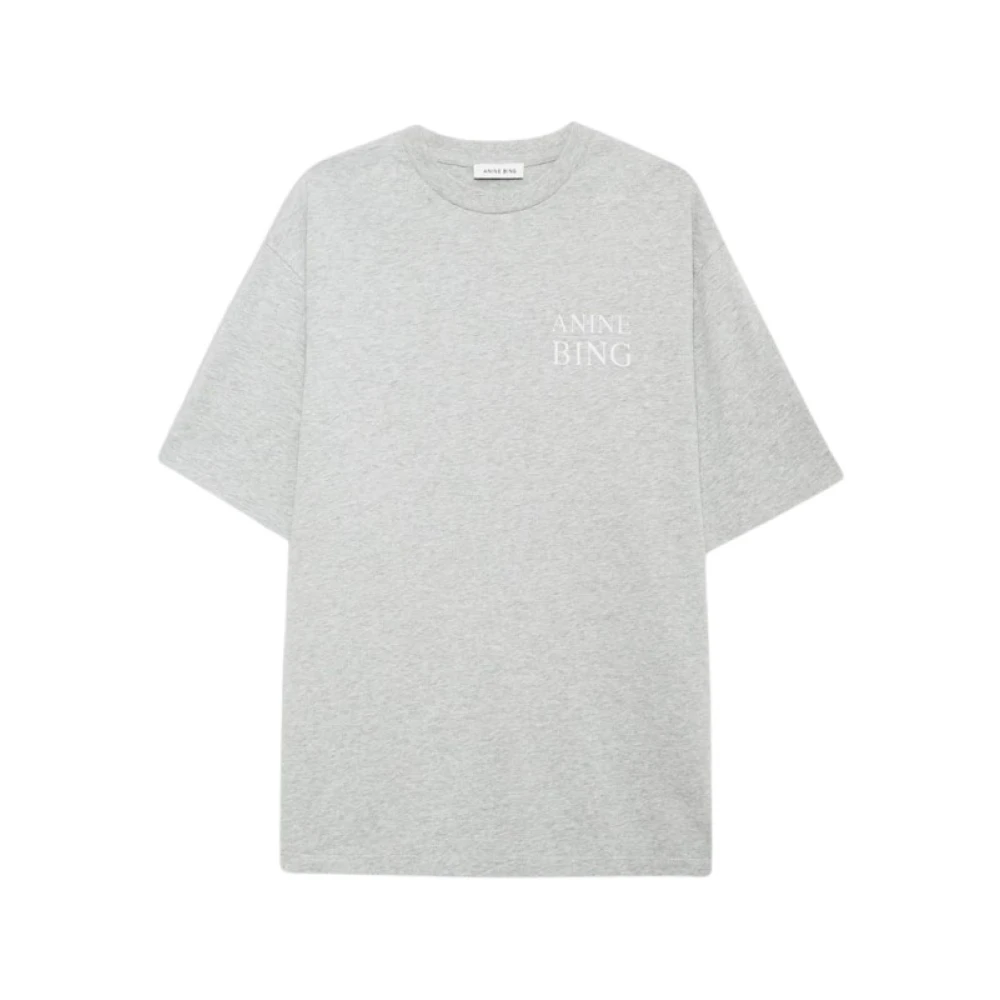 Anine Bing Korte Mouw T-shirt Myers Gray Heren