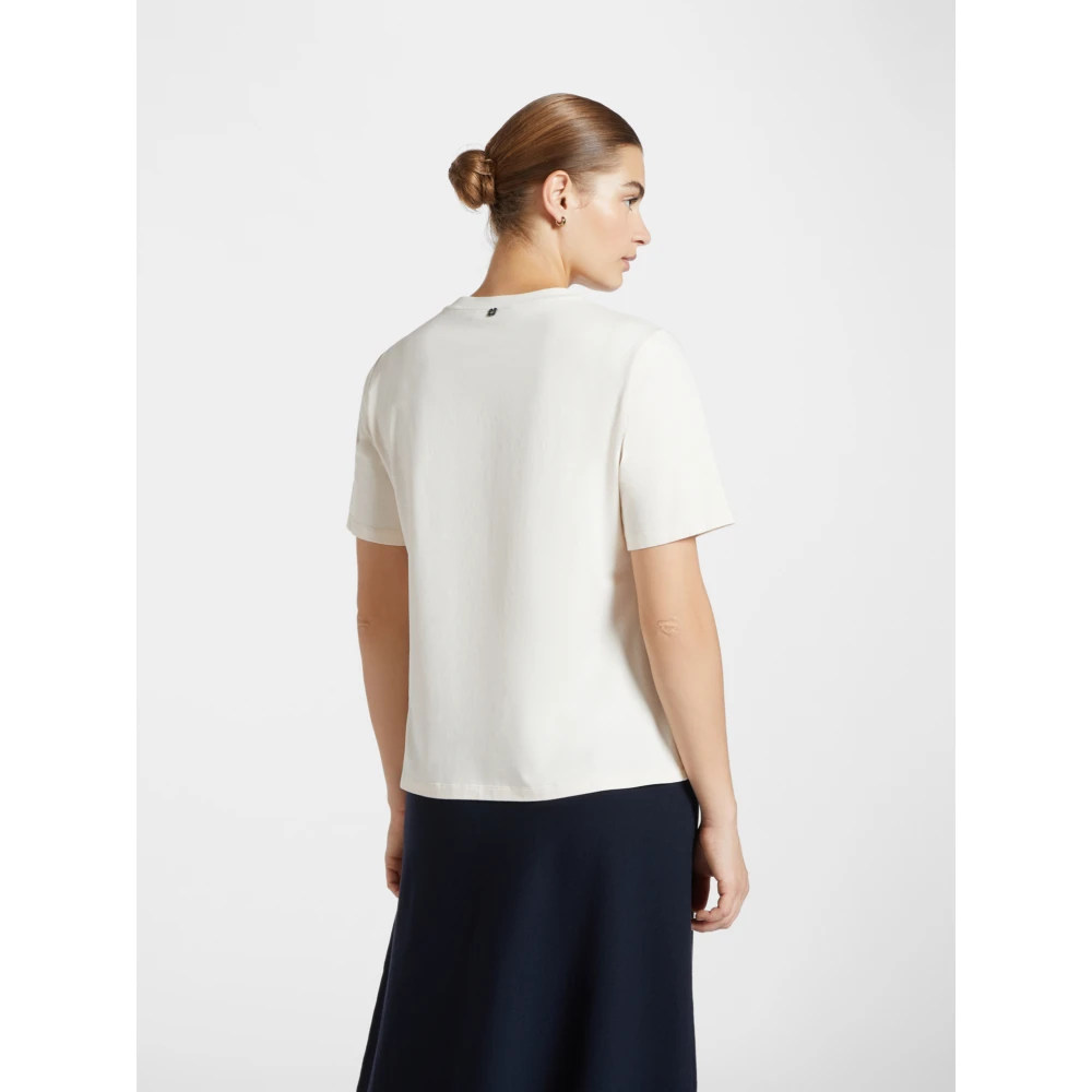 Elena Mirò Geborduurd T-shirt White Dames