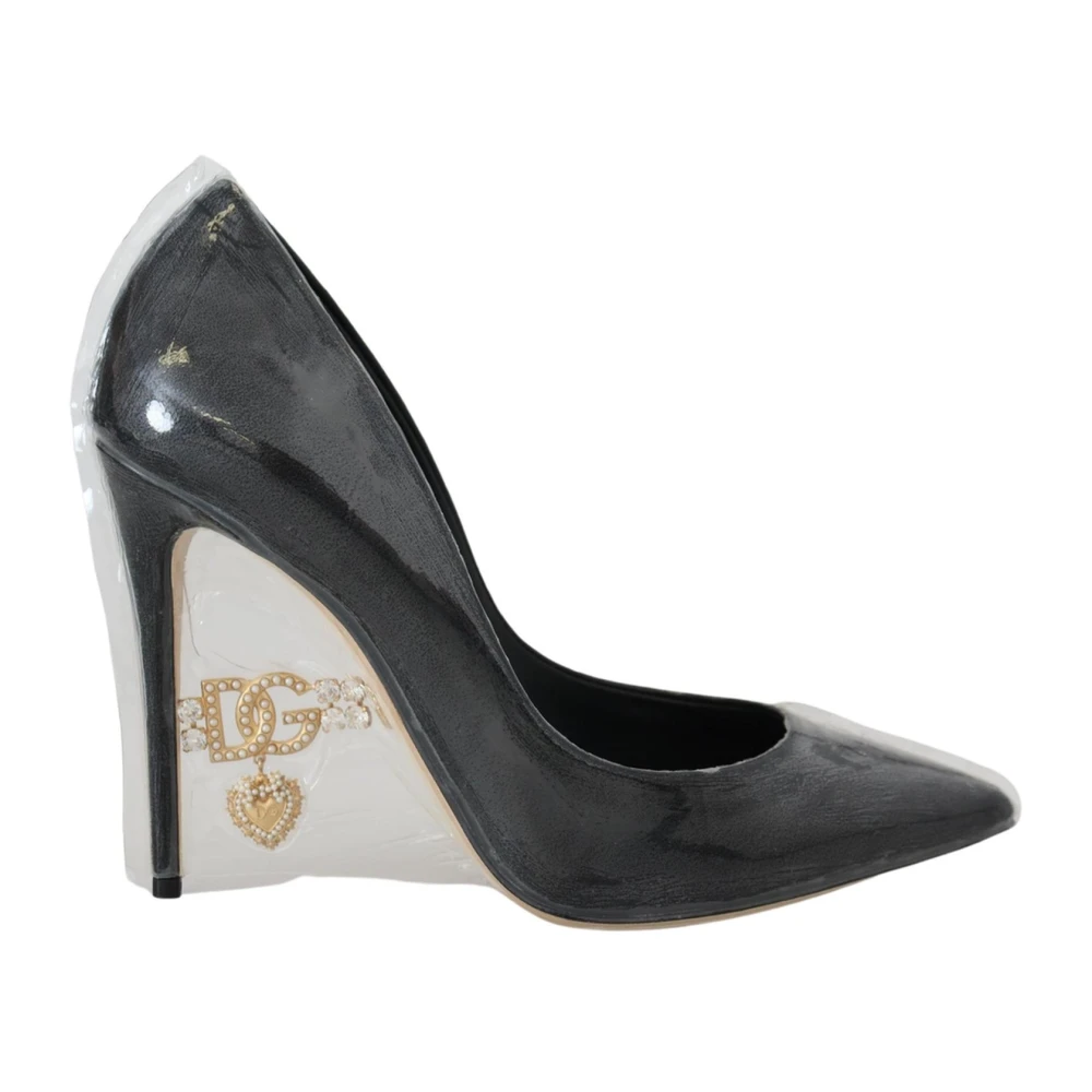 Dolce & Gabbana Women's Black/Gold Stunning And Logo Heels