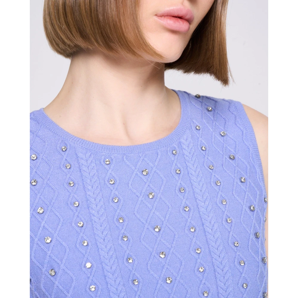 Silvian Heach Top met strass Blue Dames