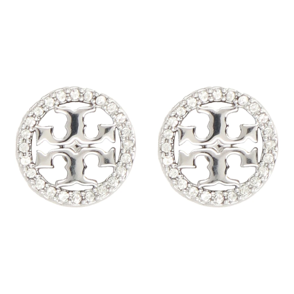 Tory Burch Women's Gray Miller Pavé Stud Earring