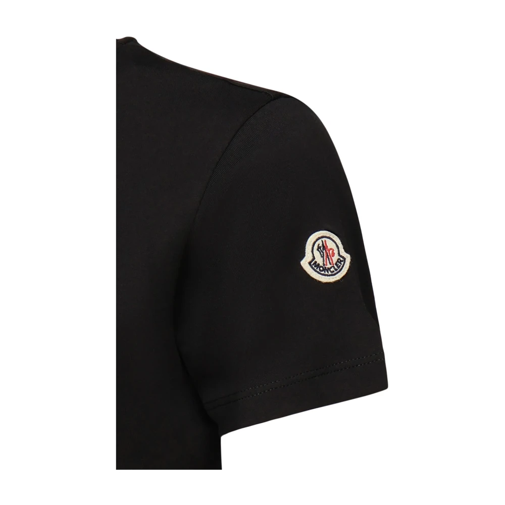 Moncler Zwarte Katoenen T-shirts en Polos Black Dames