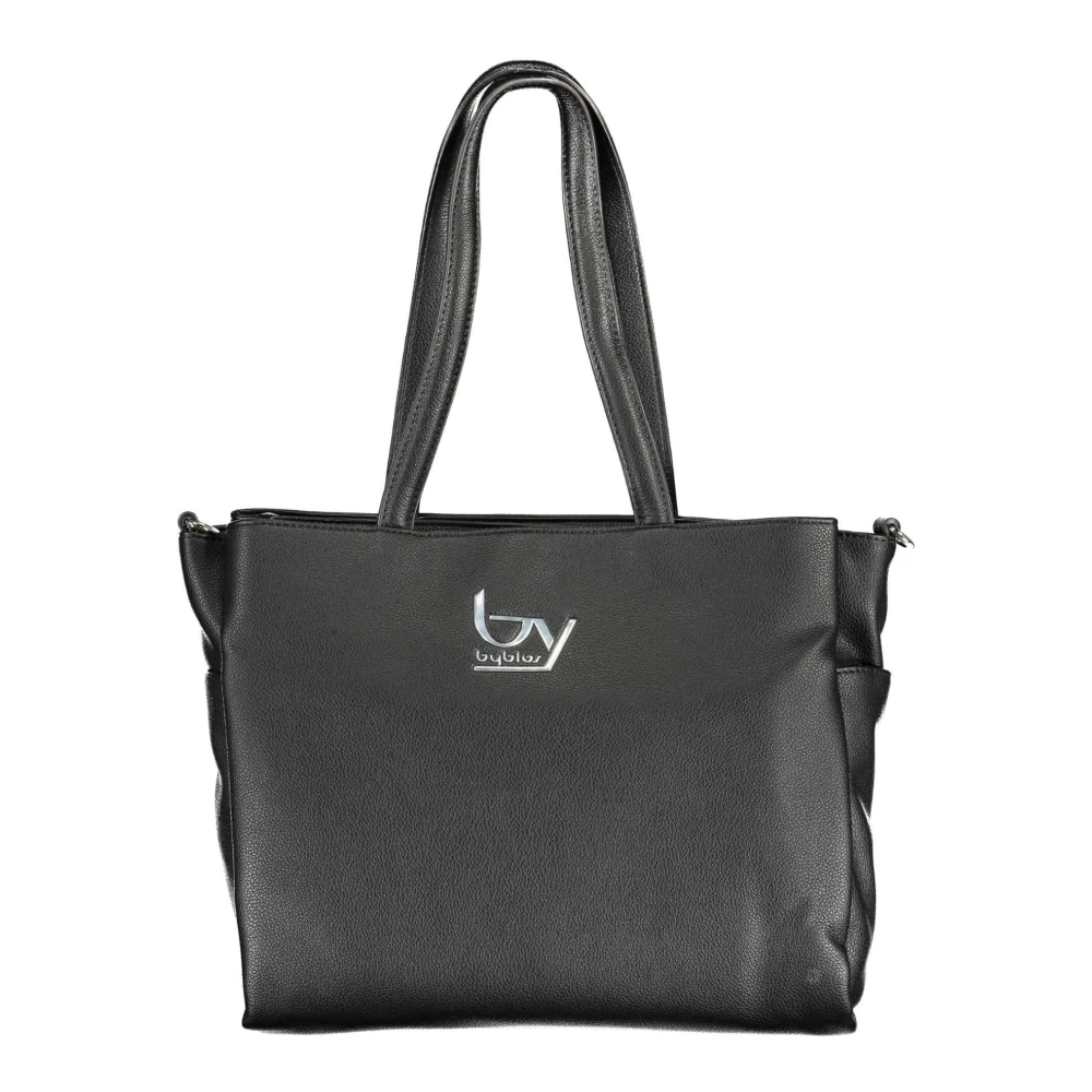 Byblos, Damen, Tasche, Schwarze Polyethylen-Handtasche, Schwarz - Bild 4