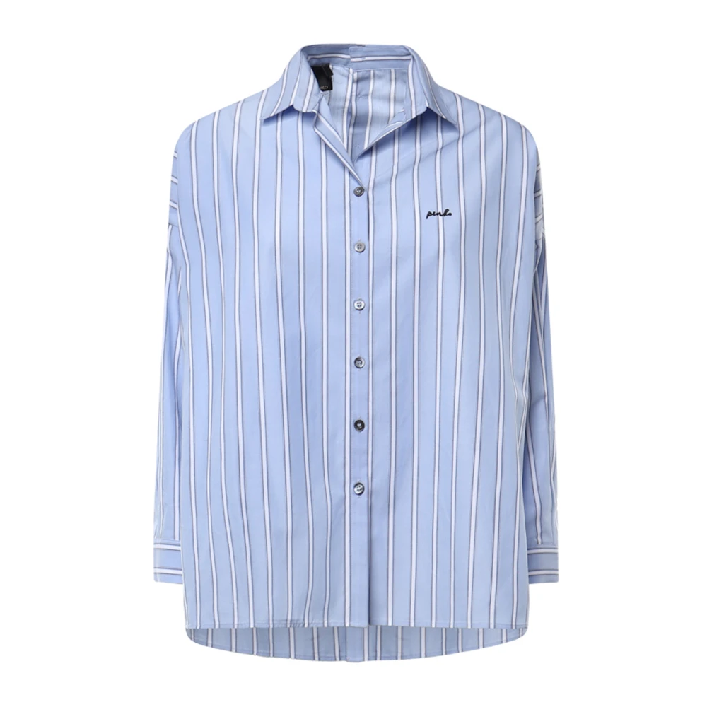 Pinko Donna Blu - Camicia In Popeline Di Cotone - Blouses & Shirts - Xs