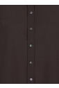chemise-marron-en-soie-avec-col-pointu