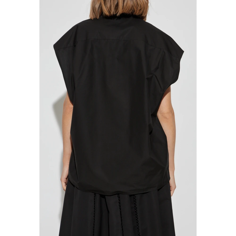 Fabiana Filippi Mouwloos shirt Black Dames