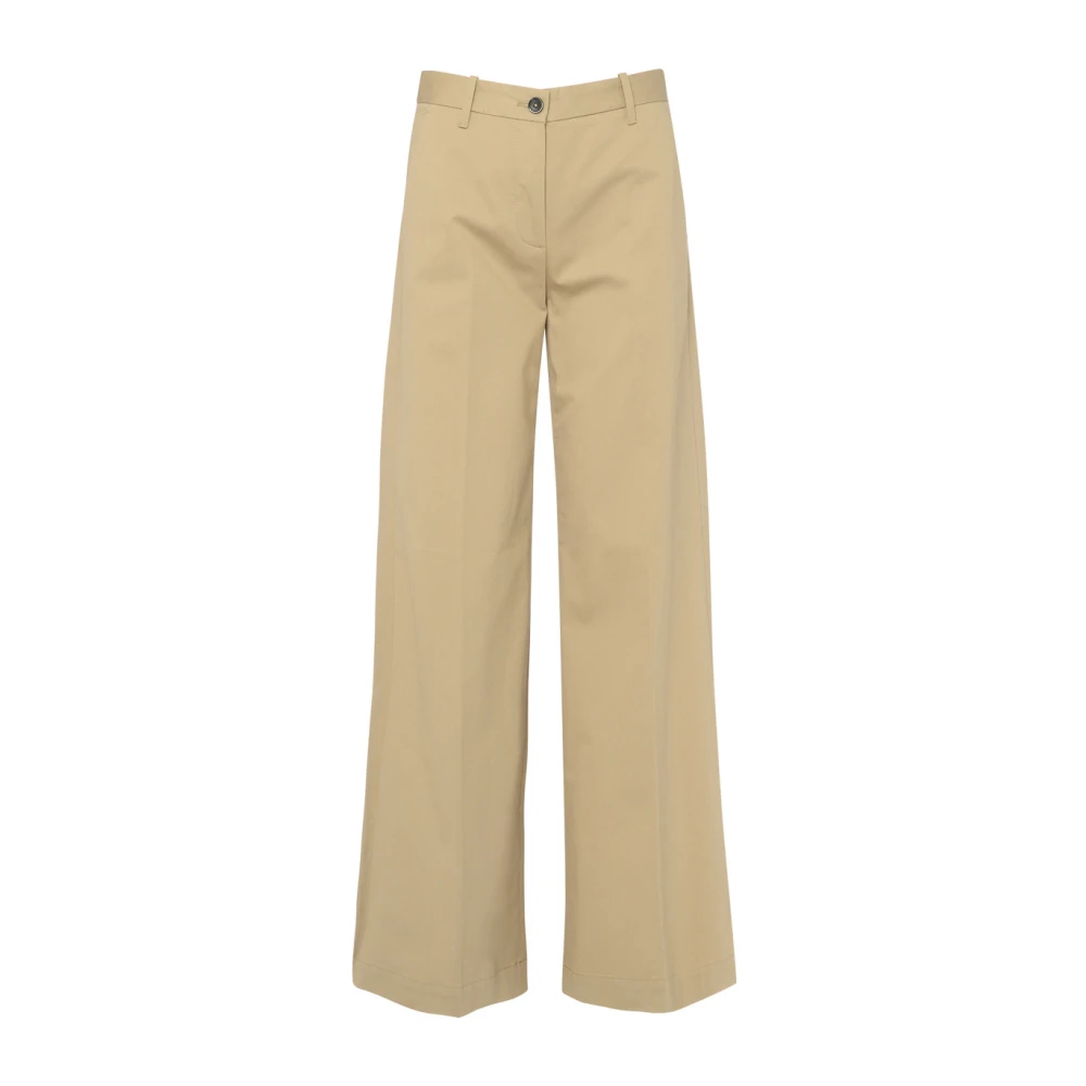 Nine In The Morning Chino Palazzo Broek Beige Dames