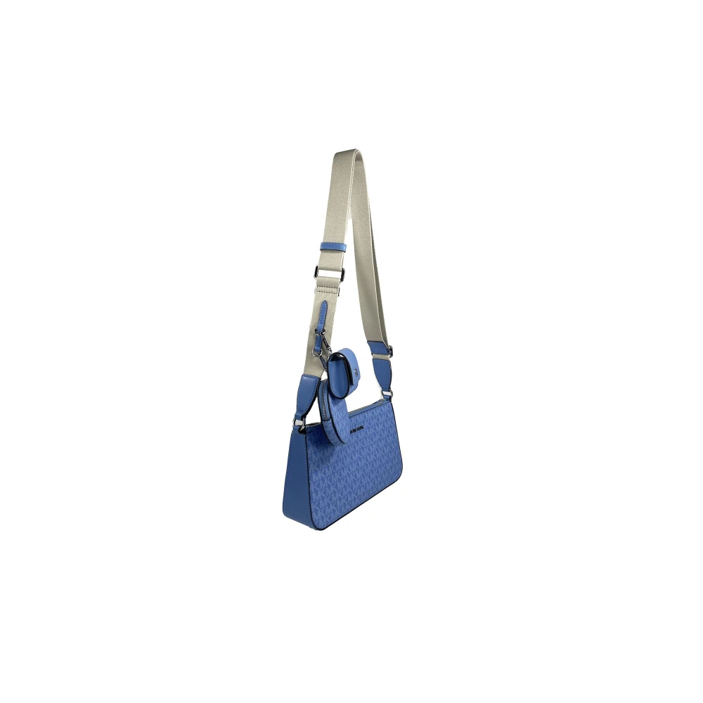 Michael Kors Signature PVC Crossbody tas met technische bevestiging Blue Dames
