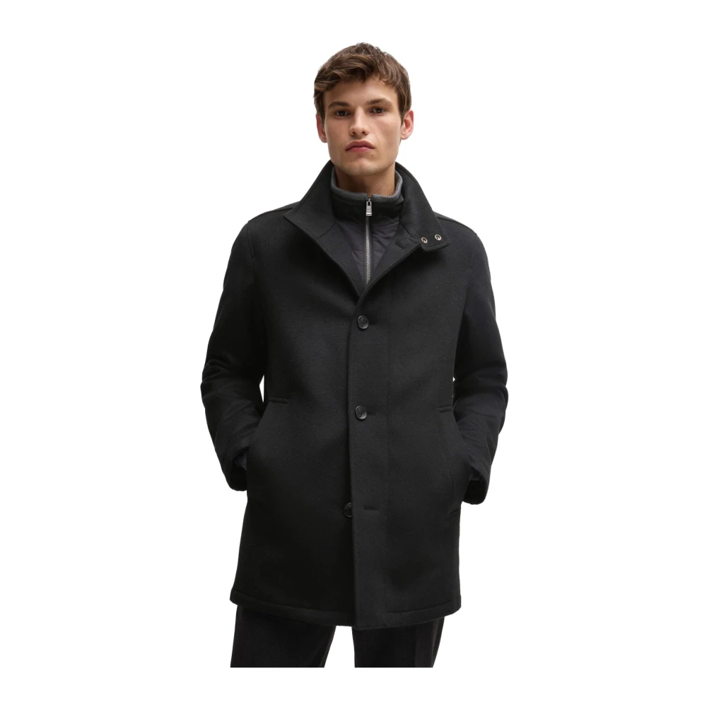 Hugo Boss Zwarte Winterjas Black Heren