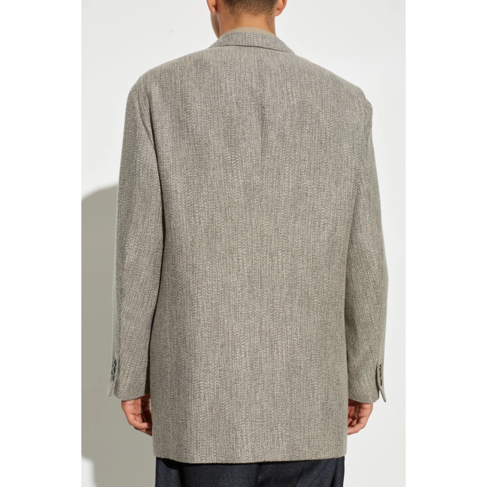 Giorgio Armani Dubbelrijige blazer Gray Heren