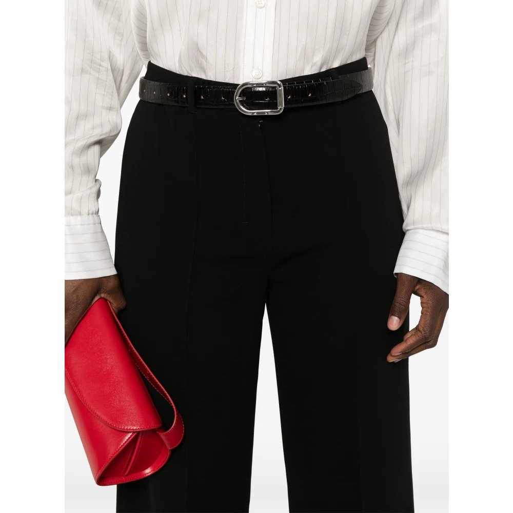 Max Mara Elegante Viola Zwarte Jurk Black Dames
