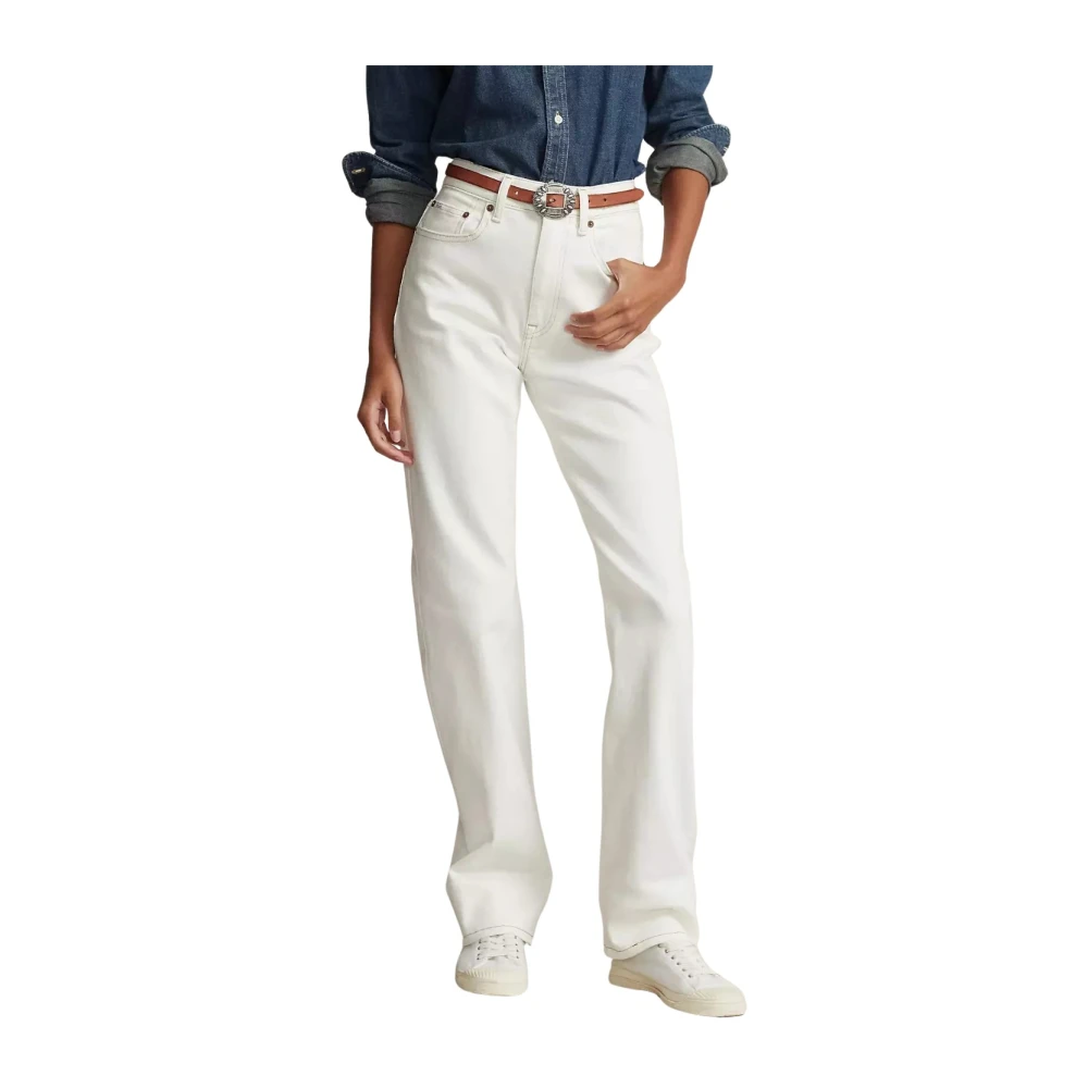 Ralph Lauren Witte jeans met rechte pijpen White Dames