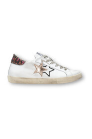 Niskie Sneakersy Białe/Złote/Glittermulti