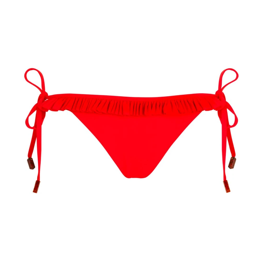 Vilebrequin Solide Mini Bikini Broekje met Zijbanden voor Dames Red Dames