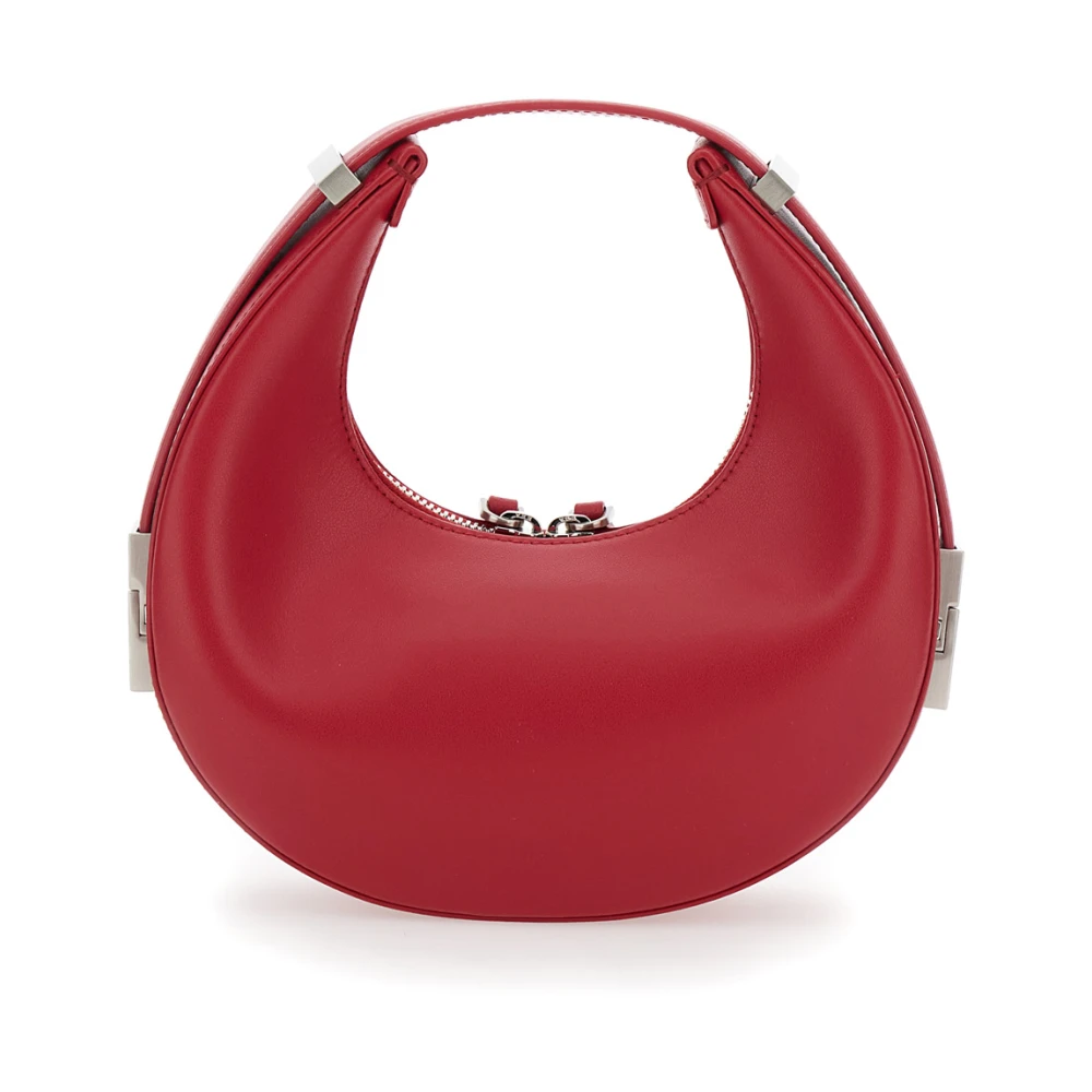 Osoi Rode leren schoudertas met gegraveerd logo Red Dames