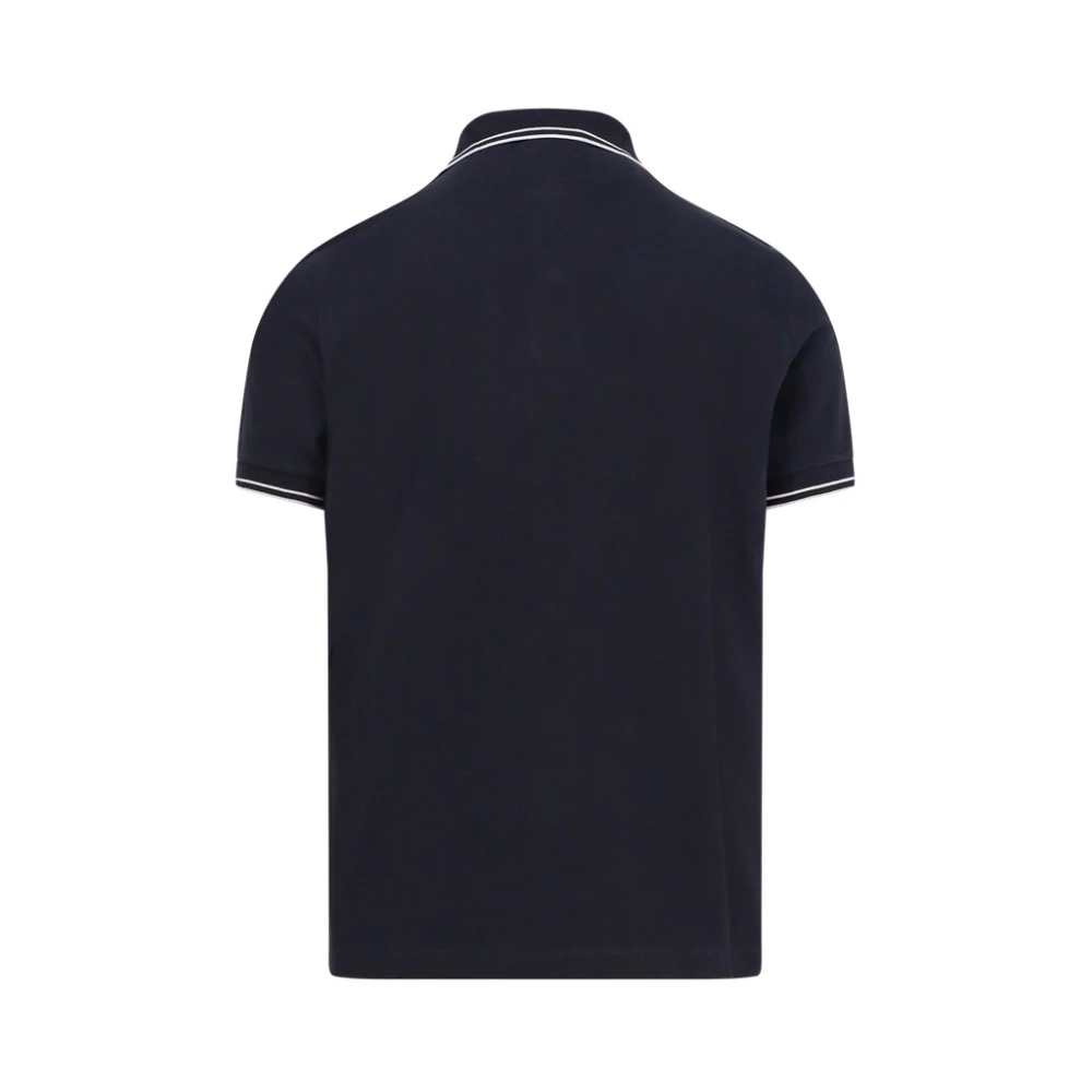 Stone Island Stretch katoenen poloshirt met knopen Blue Heren
