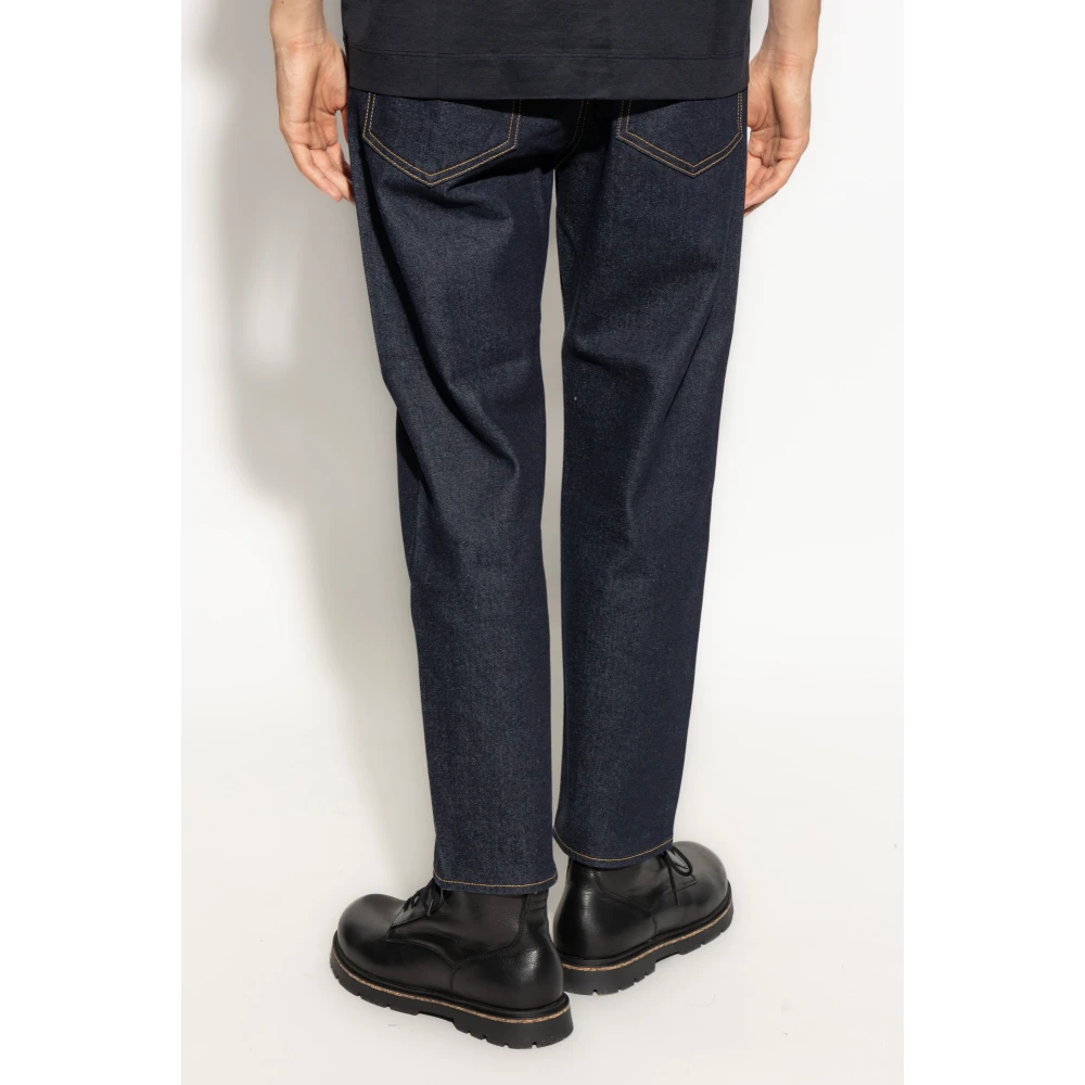Golden Goose Jeans met Taps Toelopende Pijpen Blue Heren