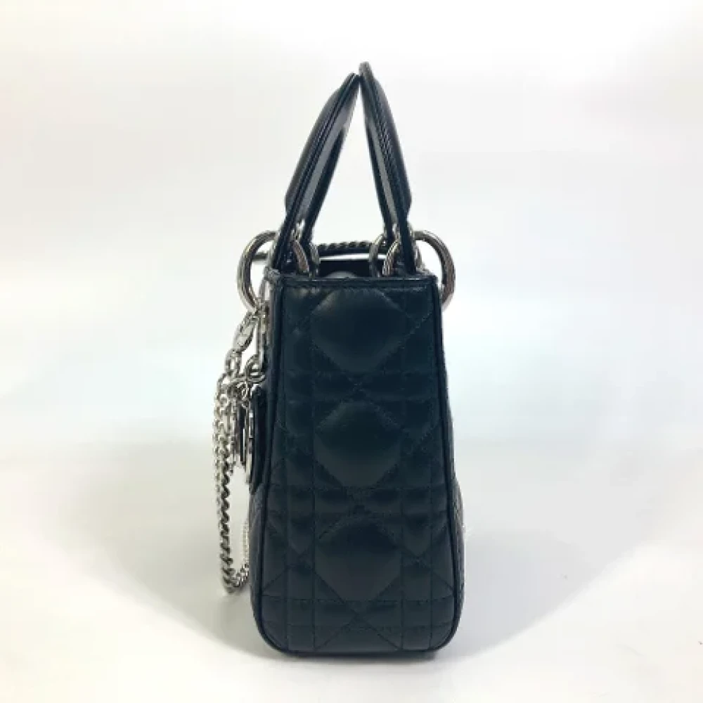 Dior Vintage Pre-owned Leather dior-bags Black Dames