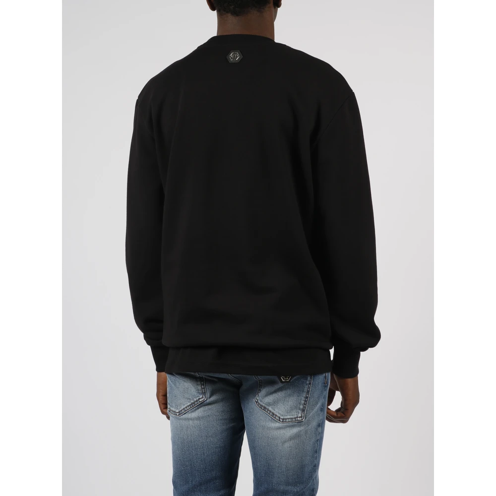 Philipp Plein Skull Print Crewneck Sweatshirt Black Heren