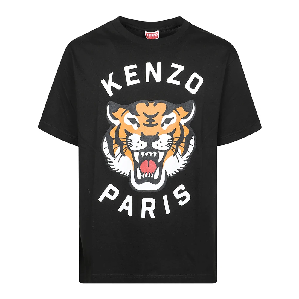 Kenzo Tijgerprint Oversized T-shirt Black Heren