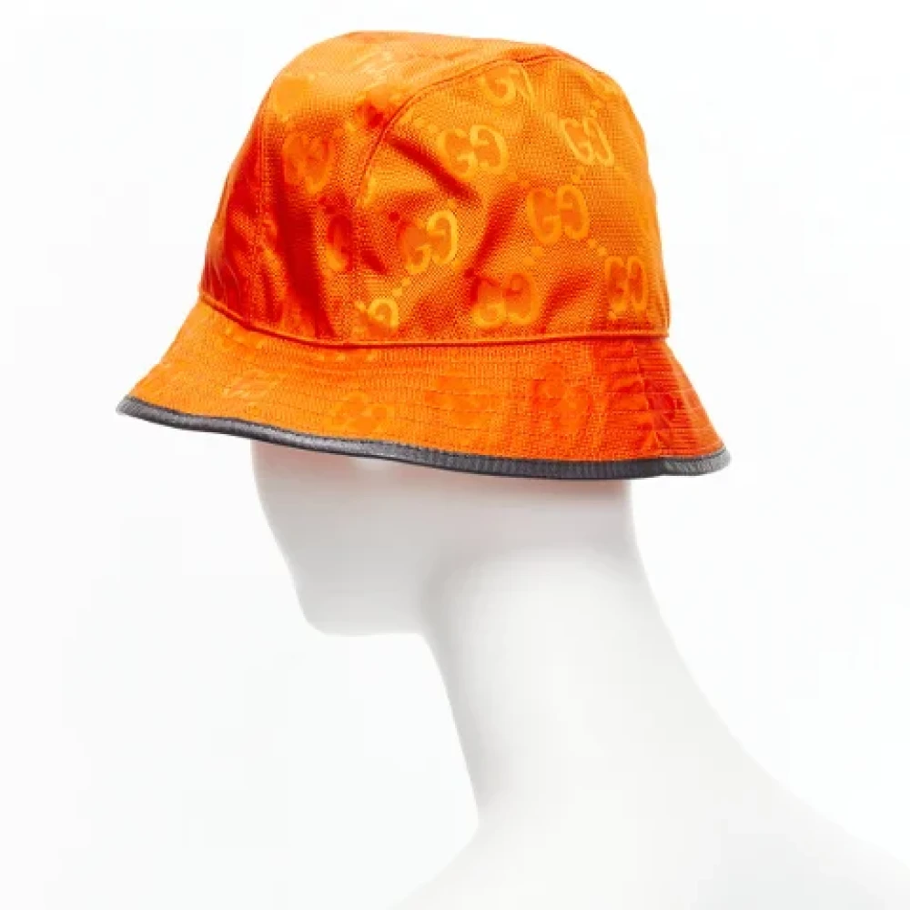 Gucci Vintage Pre-owned Fabric hats Orange Dames