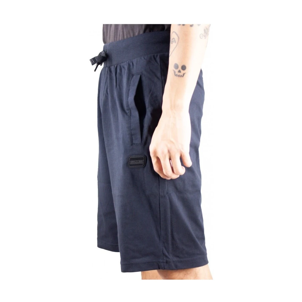 Cerruti 1881 Jersey Shorts Etretat Blauw Blue Heren