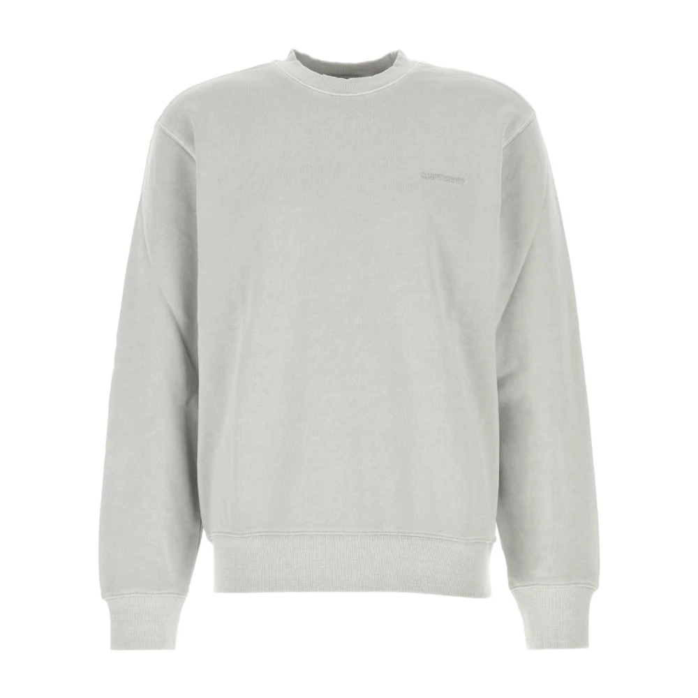 Carhartt WIP Script Sweatshirt in Lichtgrijs Katoen Gray Heren