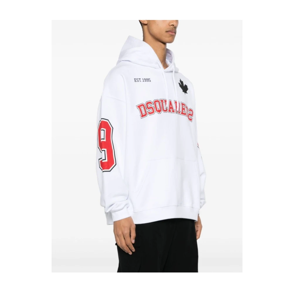 Dsquared2 Hoodies Felpa 100 White Heren