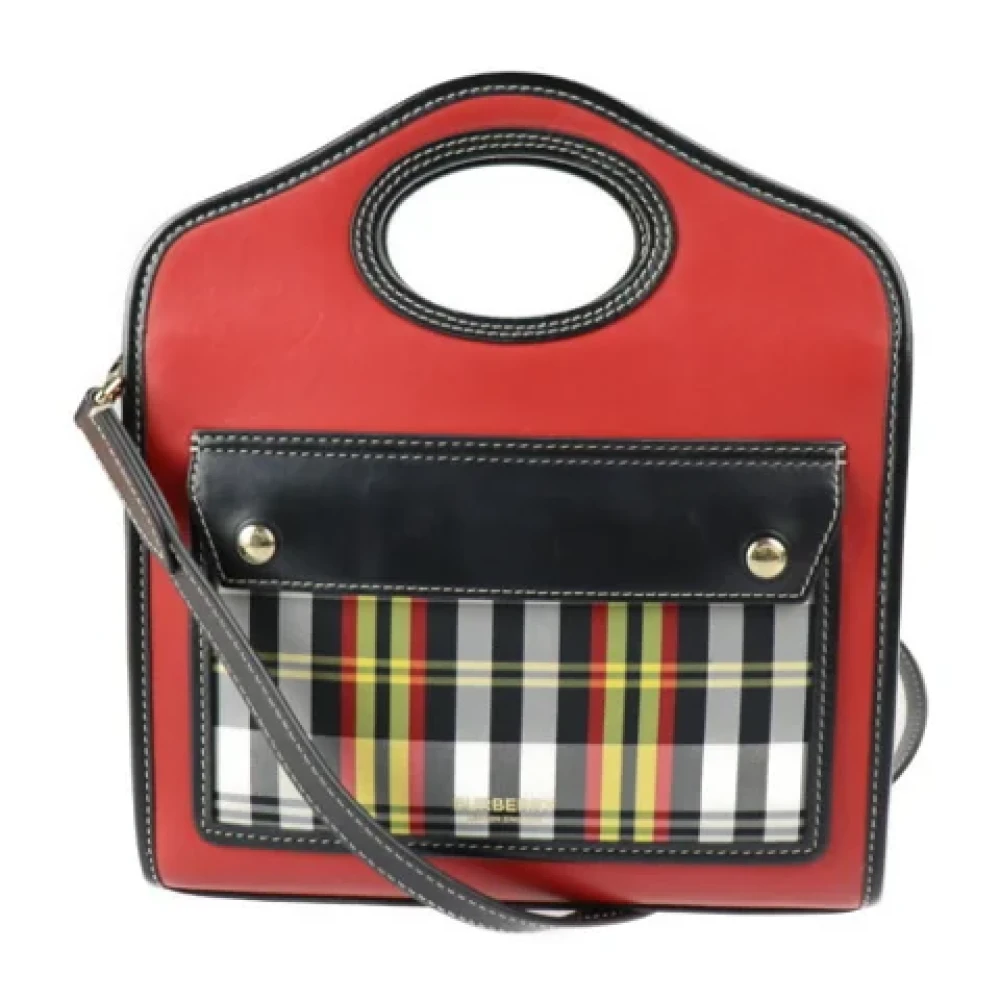 Burberry Vintage Pre-owned Fabric handbags Red Dames