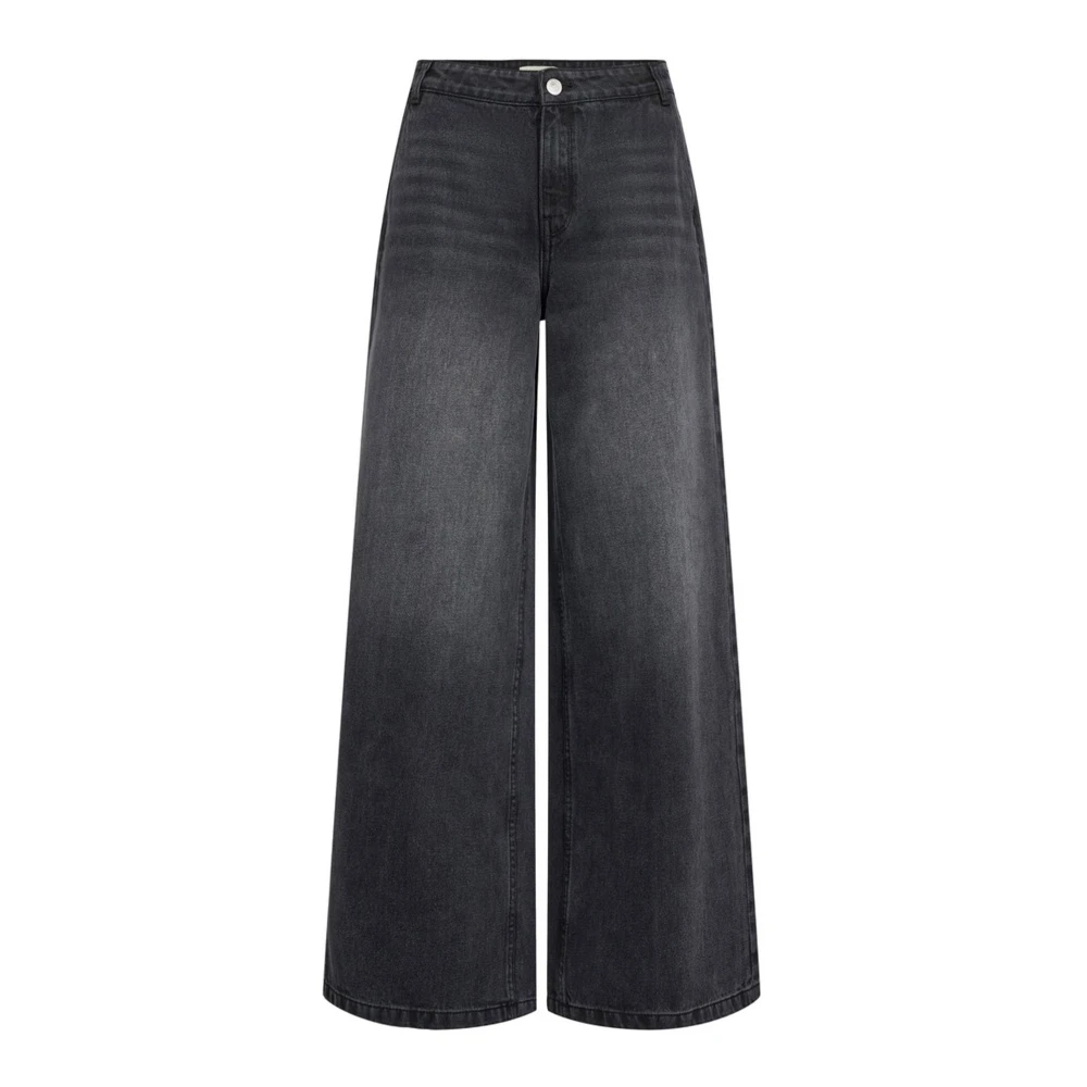 Sofie Schnoor Wijde Zwarte Jeans Azzisw Model Black Dames