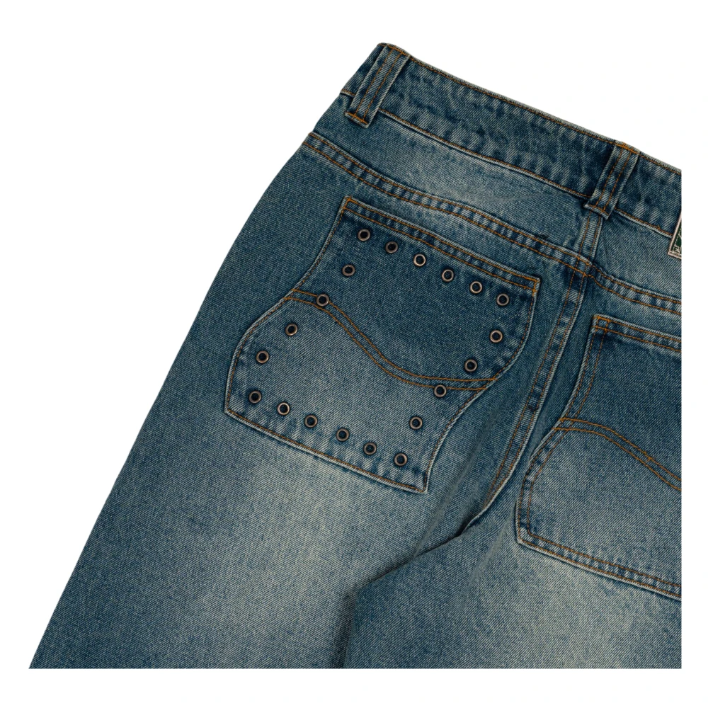 Dime Mtl Indigo Relaxte Denim Broek Blue Heren