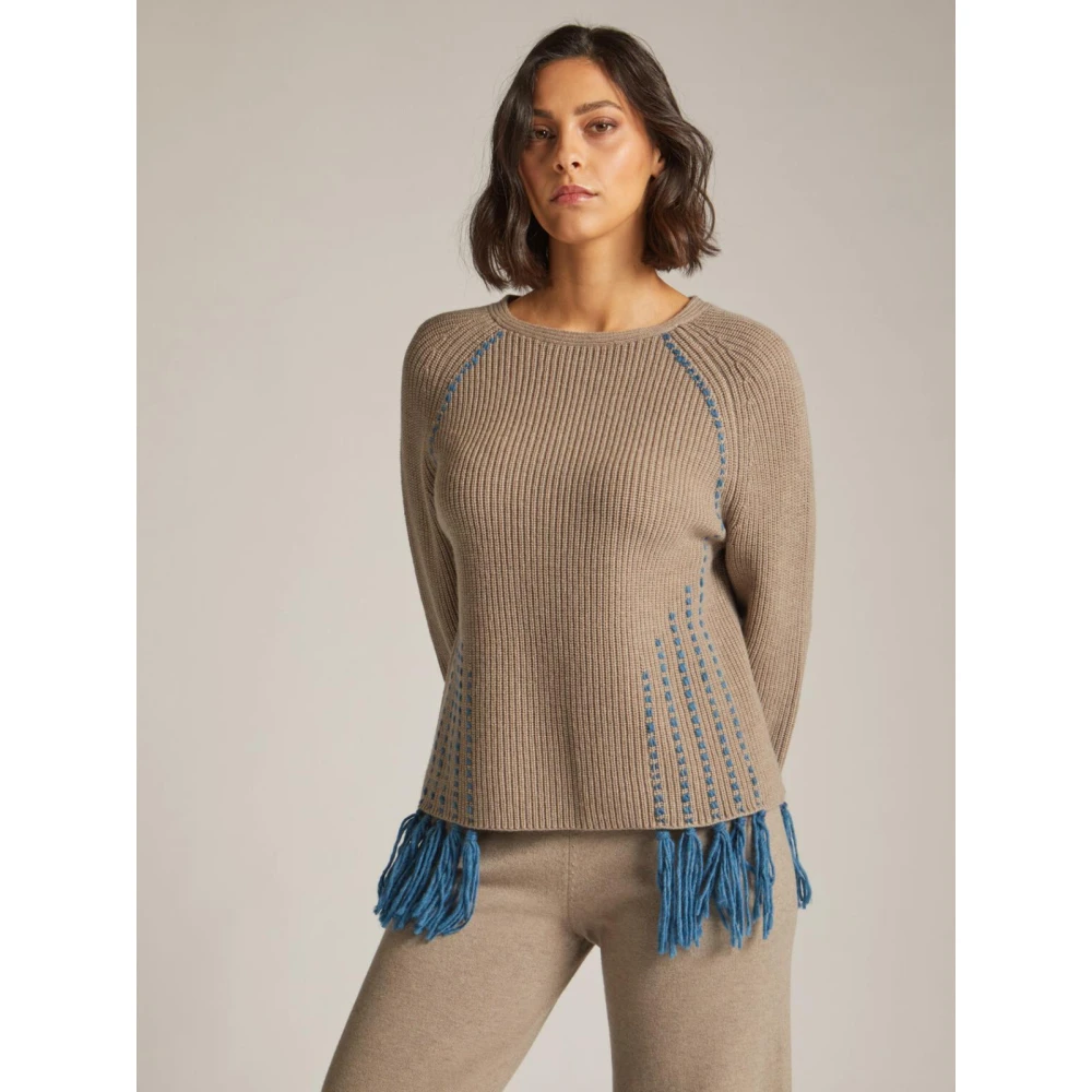 Elena Mirò Stijlvolle Shirt Beige Dames