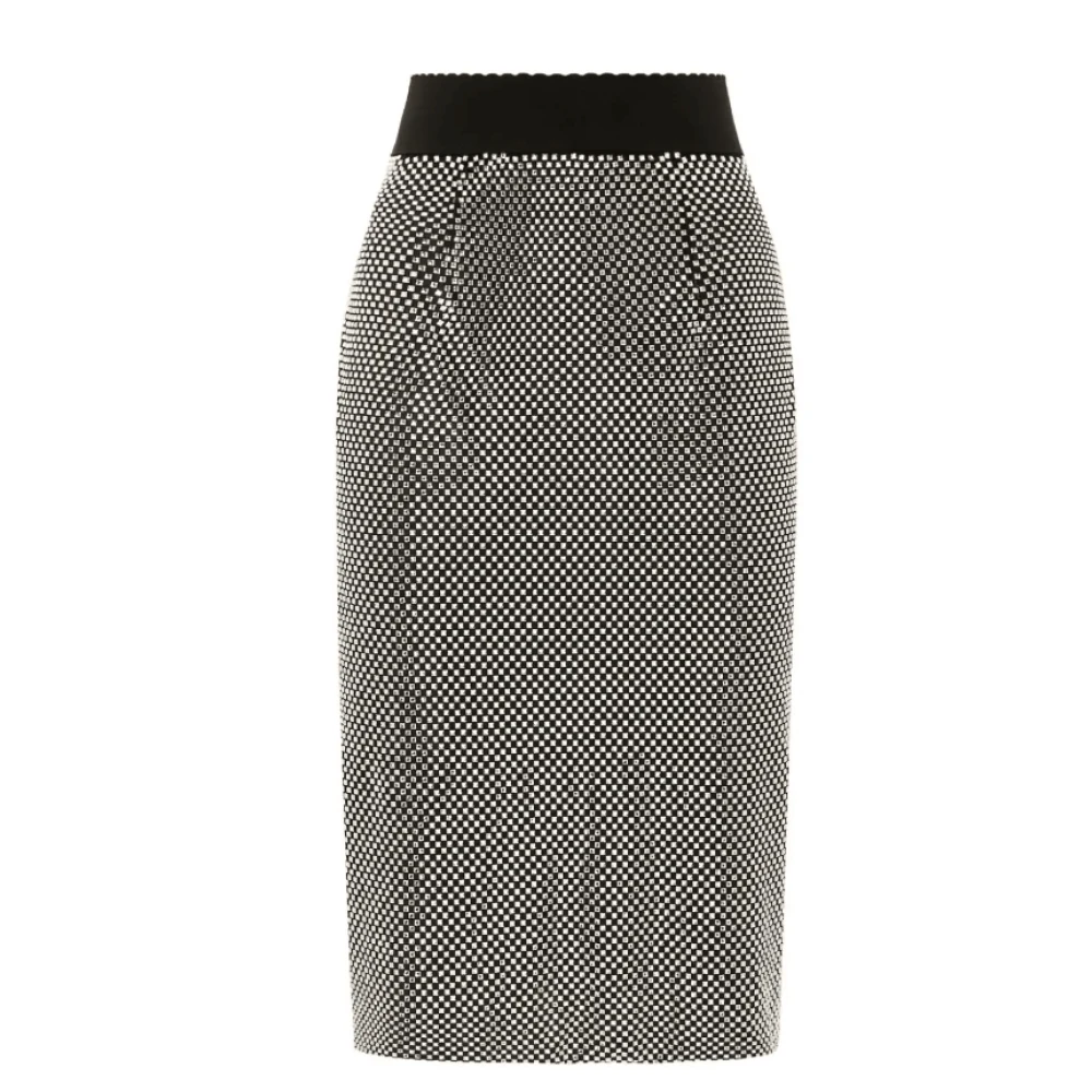 Dolce & Gabbana Kristalversierde knielange rok Gray Dames