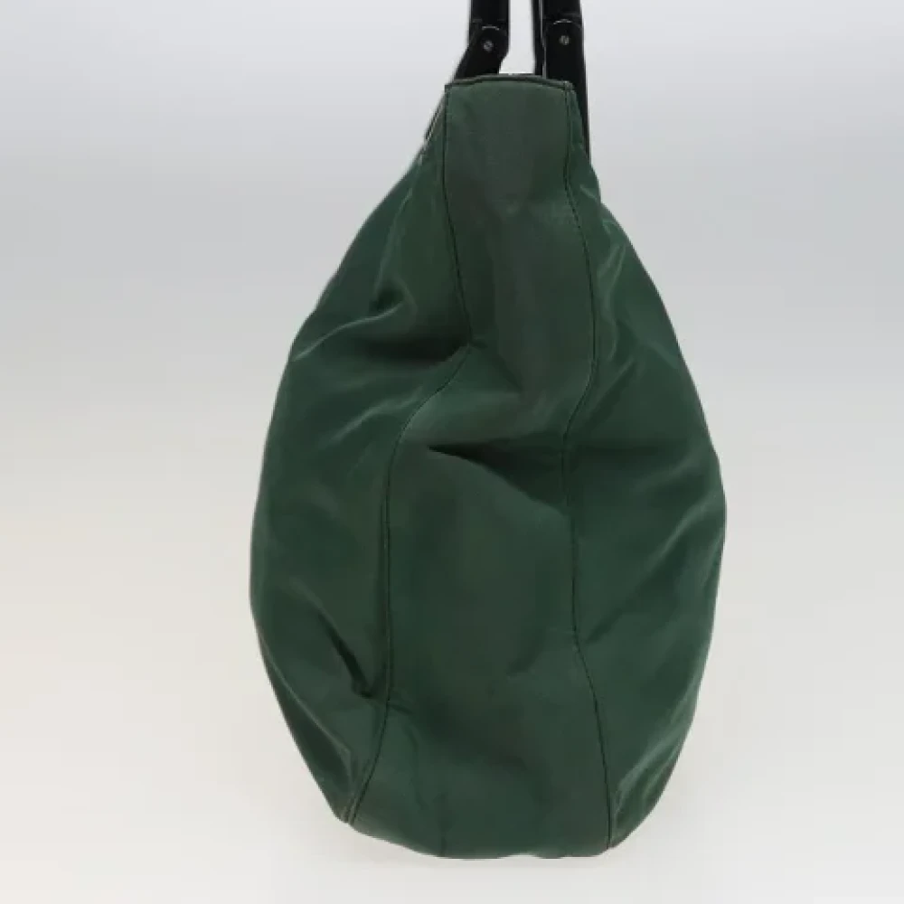 Prada Vintage Pre-owned Nylon handbags Green Dames