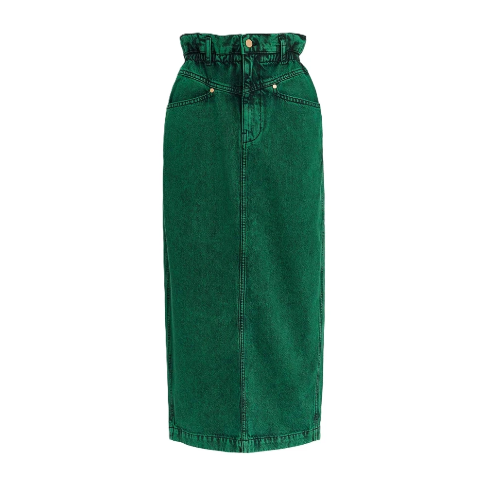 Essentiel Antwerp Grootste Denim Rok Groen Gewassen Green Dames