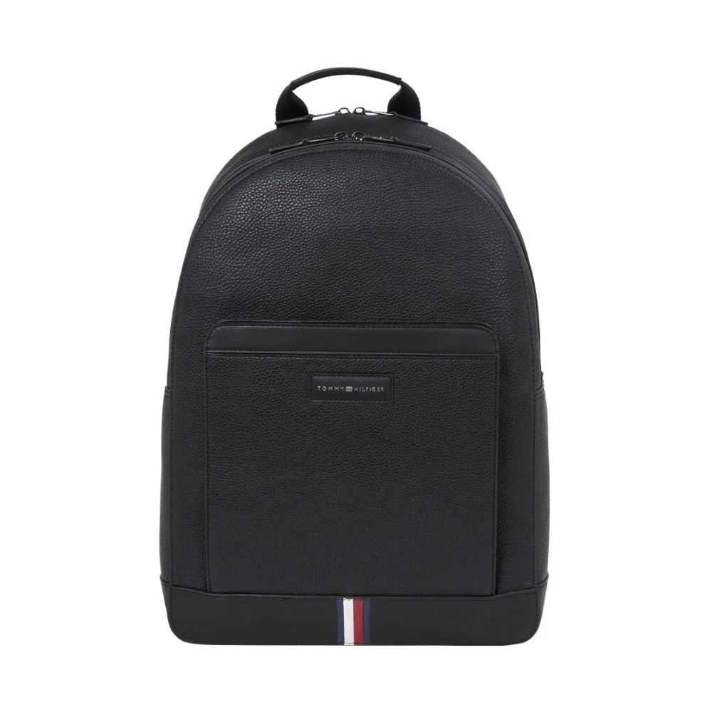 Tommy Hilfiger Zwarte zakelijke rugzak voor mannen Black Heren