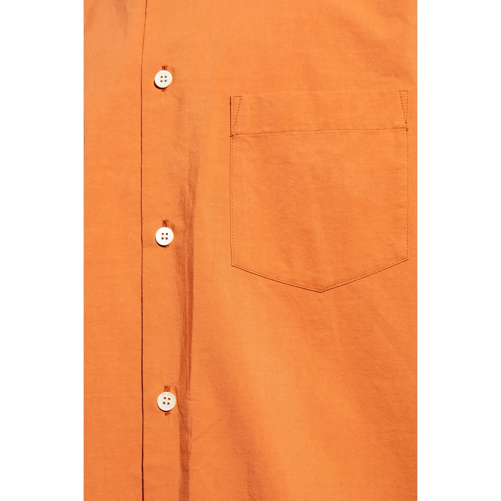 Issey Miyake Katoenen shirt Orange Heren