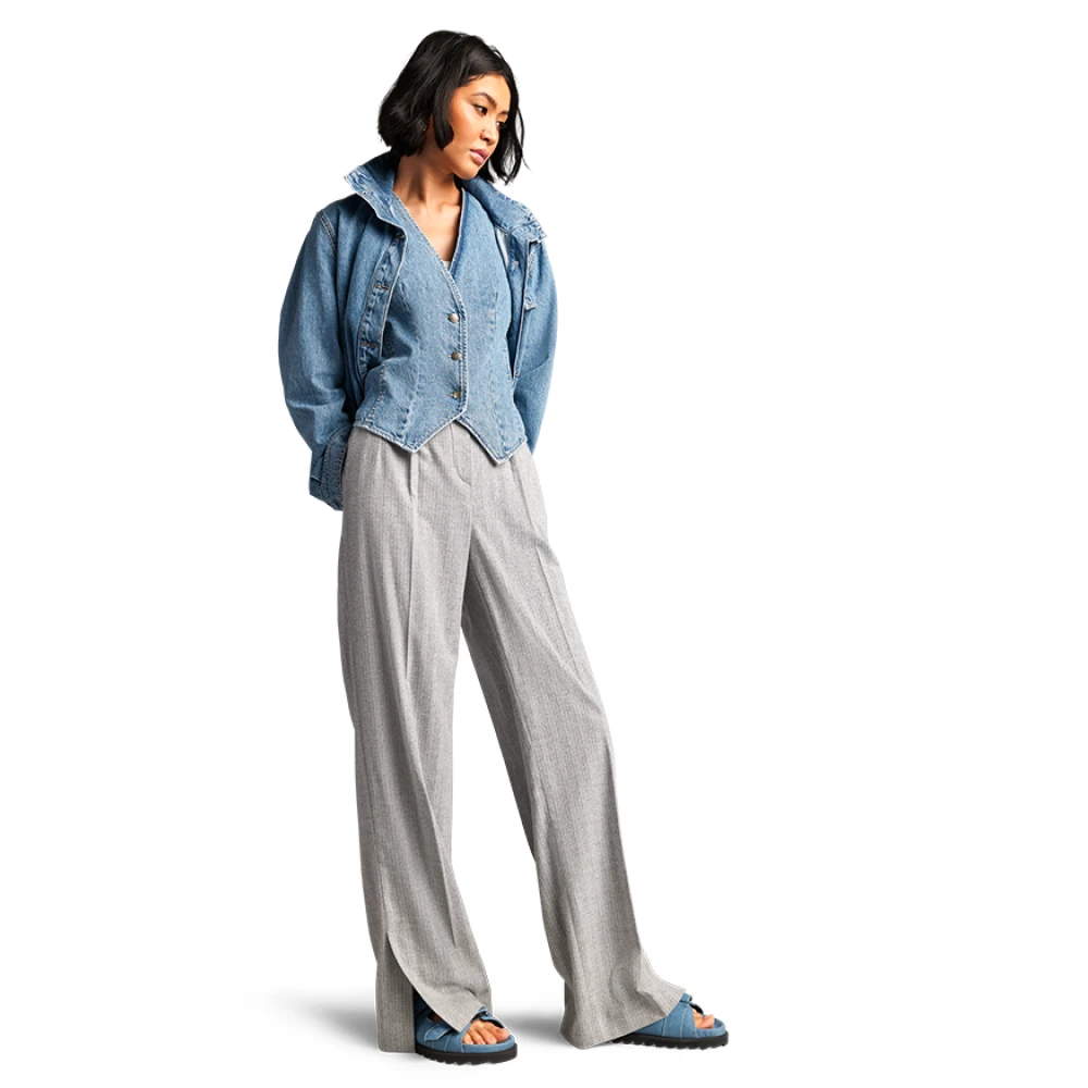 RIANI High Neck Denim Jas Blue Dames