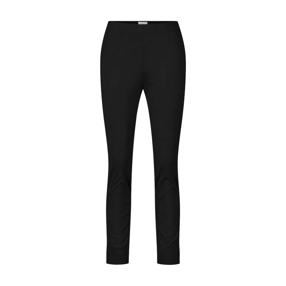 Seductive Elastische taille imitatie suède leggings Brown Dames