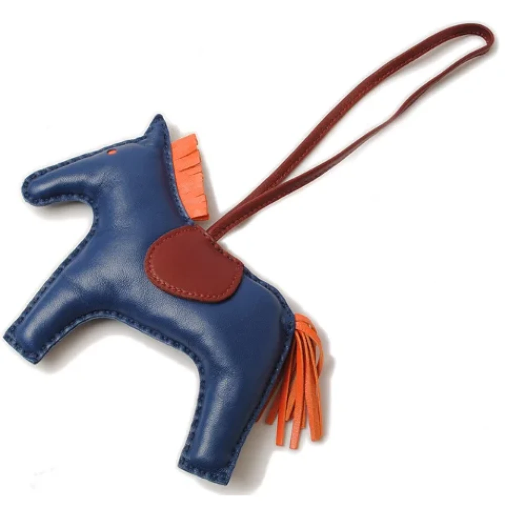 Hermès Vintage Pre-owned Leather key-holders Blue Dames